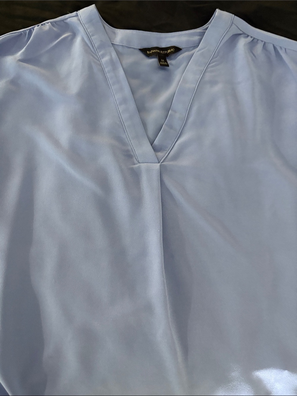 Banana Republic Light Blue V-Neck Sleeveless Blouse